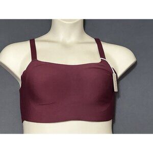Bare Necessities Shaping Crop Top Sports Bra Maroon XXL Wireless Unlined
